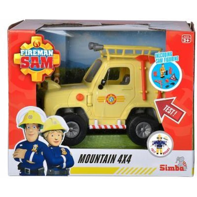 Simba - Brandweerman Sam - Mountain 4x4 met figuur - Speelgoedvoertuig - vanaf 3 jaar