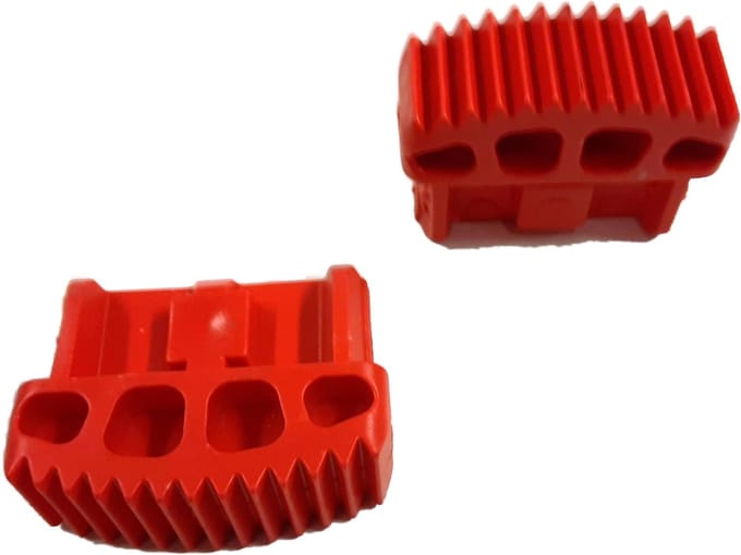 DAS laddervoet / ladderdop 65 mm rood - Per 2 stuks