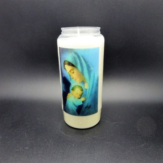 Noveenkaars Heilige Vrouw 002 - 6 dagen brander (5 stuks)