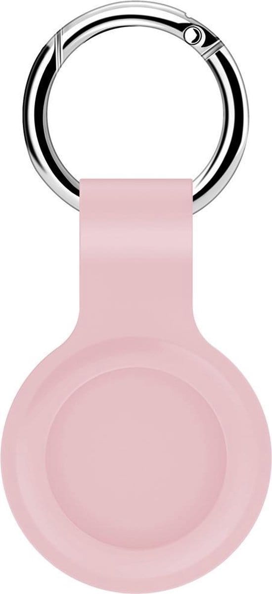 By Qubix - AirTag case shock series - siliconen sleutelhanger met ring - roze