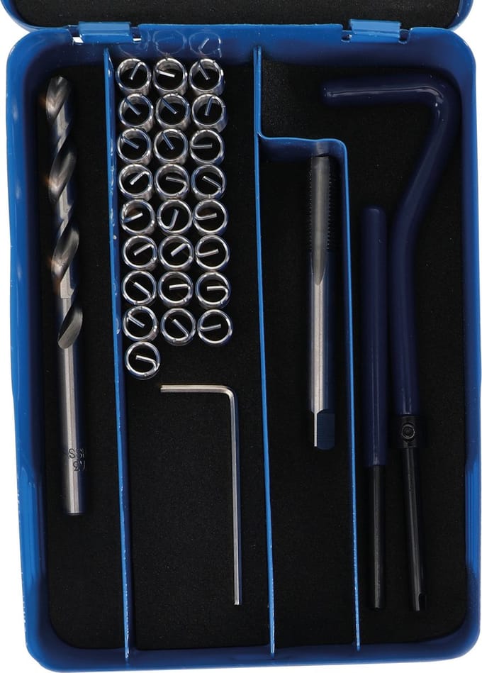BGS - Reparatie schroefdraad - Helicoils - Komplete set - M7 x 1.0 | 29 stuks  - BGS9431