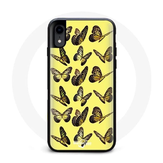 Iphone X hoesje bosvlinders geel