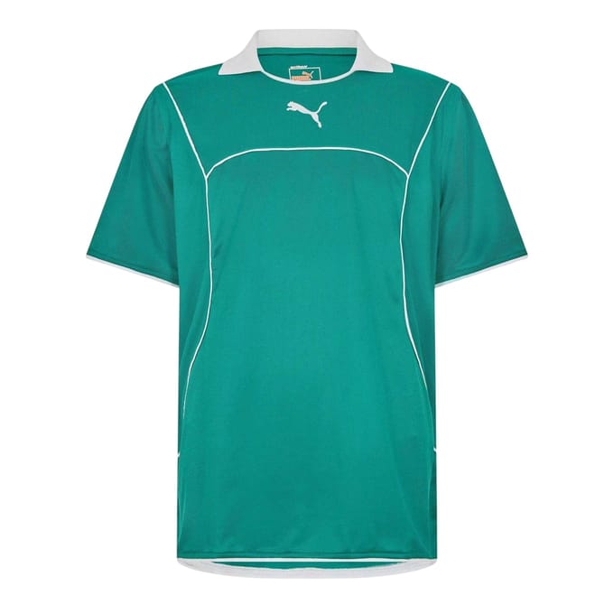 Puma Heren Effen Contrast Bies Atletisch Rugby Shirt (Groen)