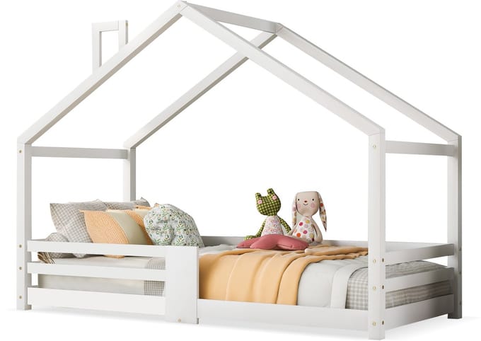 Massief Houten Huisbed - 90x200 - Kinderkamer
