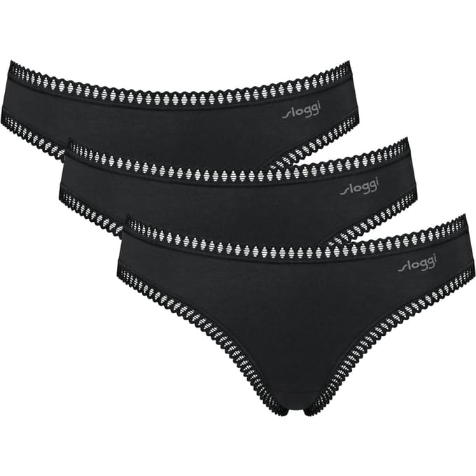 Sloggi Women GO Crush Mini (3-pack) - dames slip - zwart