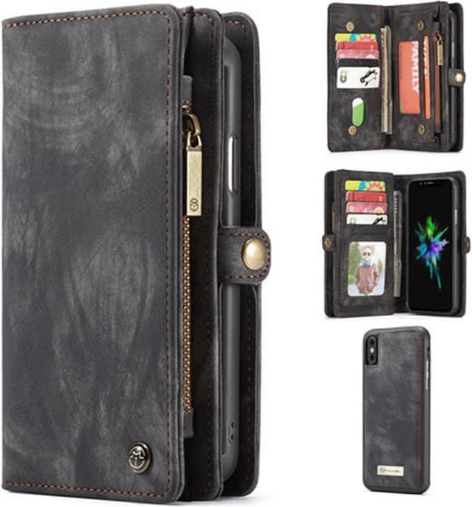 2-in-1 Wallet Case geschikt voor Apple iPhone Xr + gratis glazen Screenprotector
