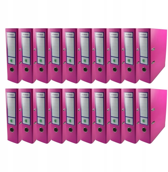 Ekobox Ringband A4 80mm Roze 20 Stuks - Documenten Organiseren