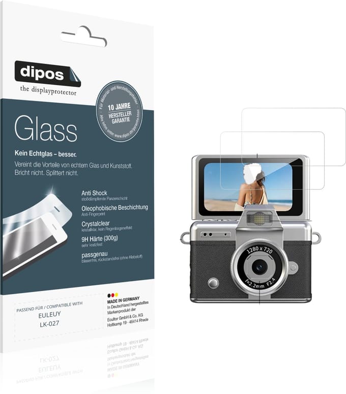 dipos – 2x Pantserfolie geschikt voor EULEUY LK-027 | 9H Screenprotector