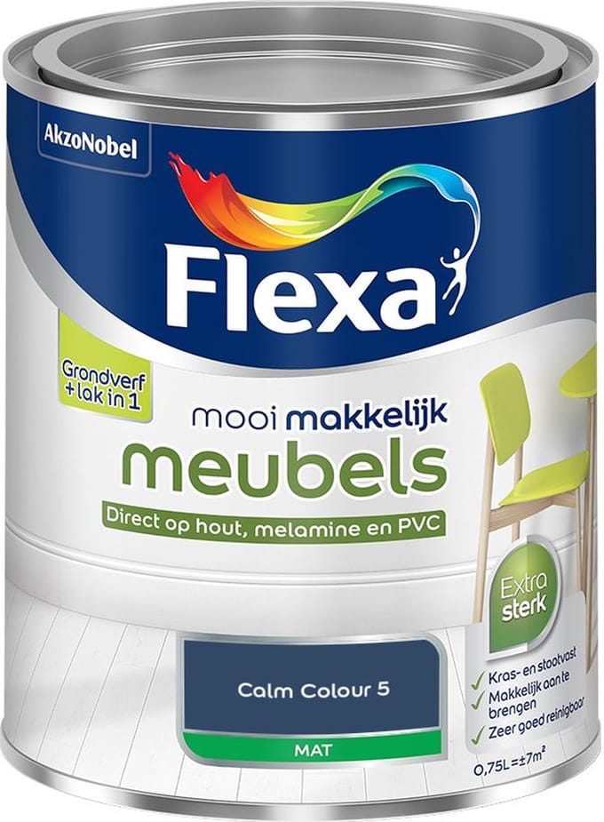 Flexa - Mooi Makkelijk Meubels Mat - Calm Colour 5 - Mengverf - 750 Ml