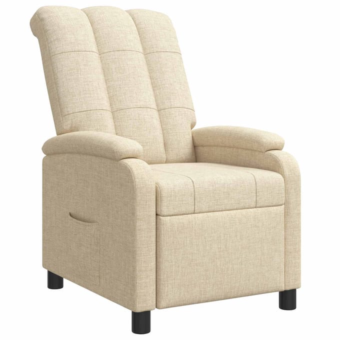 vidaXL - Recliner - Crèmekleurig - Stof