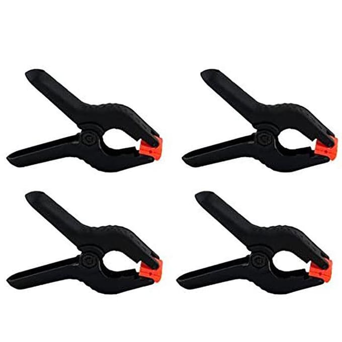 Veerklem - ZEAICOS - Set van 4 - 5,1 cm - Hard plastic - Zwart zwart