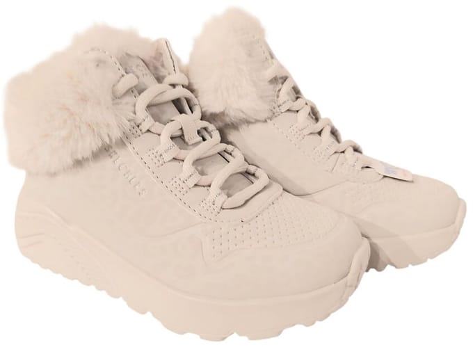 Skechers Veterboot 310362L/NAT UNO Lite Cozy Leopard Natural
