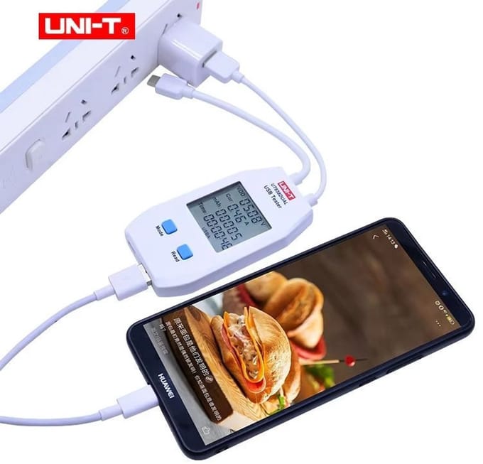 UNI-T USB A en C Voltmeter Ampèremeter Tester - UNI-T UT658DUAL USB-A en USB-C tester en meter