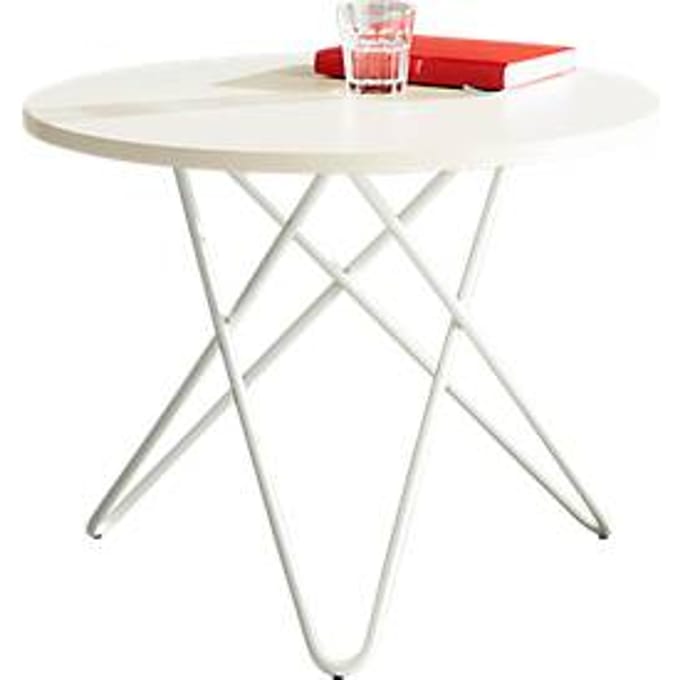 Bijzettafel Alana, Ø 600 x H 550 mm, wit/wit