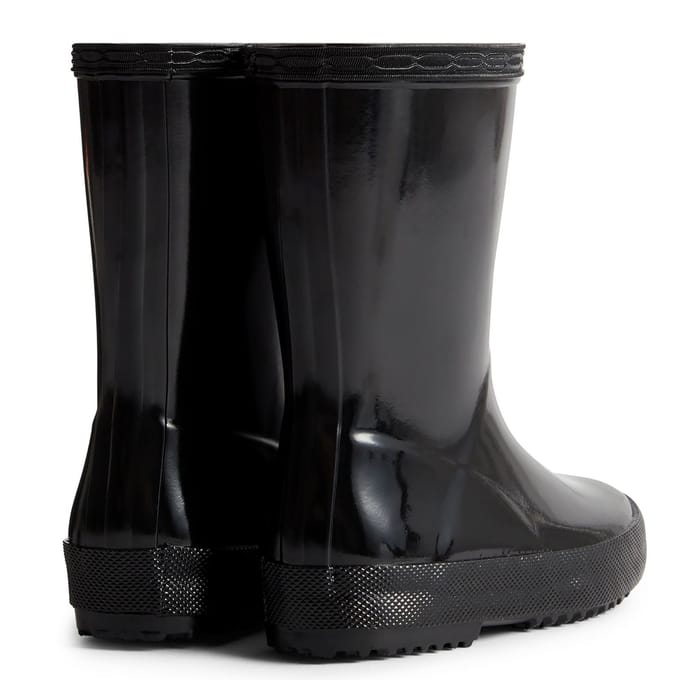 Hunter Kids First Gloss Rubberen Zwarte Regenlaarzen