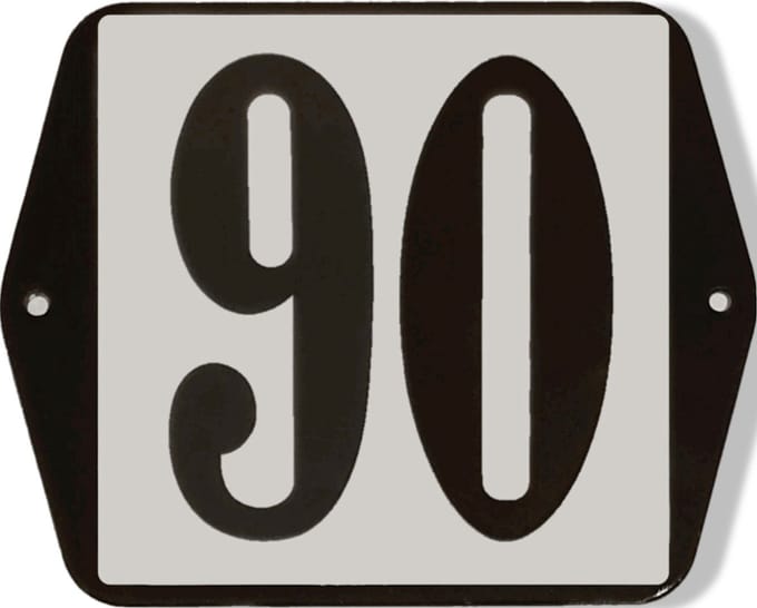 Huisnummer standaard nummer 90