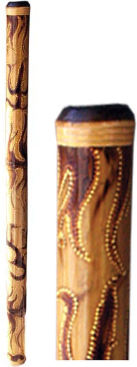 Terré Bambus Didgeridoo, beflammt en bemalt, ungestimmt, 120cm
