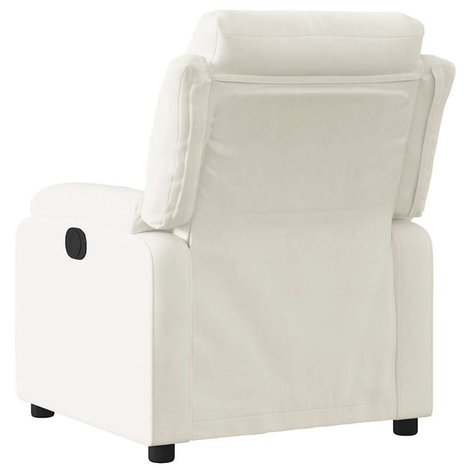 vidaXL - Fauteuil - verstelbaar - fluweel - crèmekleurig