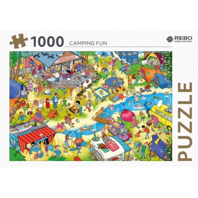Rebo legpuzzel 1000 stukjes - Camping Fun