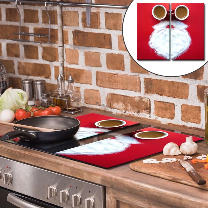 TMK ArtDeko - Snijplank - Glas - 2 stuks - Inductiekookplaat Bescherming