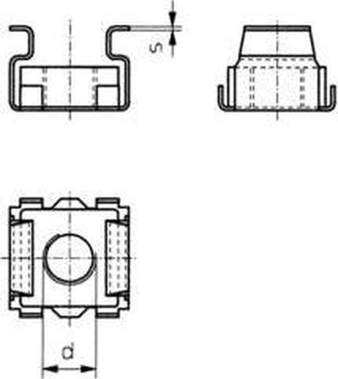 TOOLCRAFT 521835 Kooimoeren M6 Staal 10 stuk(s)