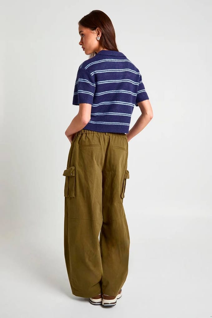 boohoo Dames Twill Cargo Broek | Khaki | Maat: 12