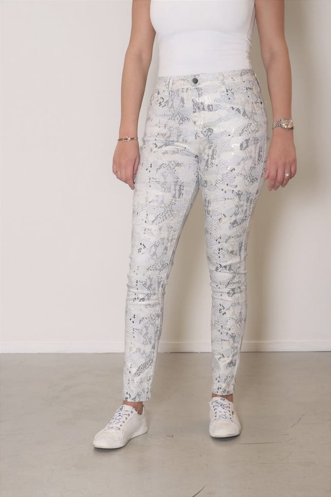 New Star dames broek - Maine - ecru print - L31 - maat 32