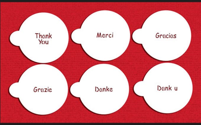 Designer Stencils International Thank you Set