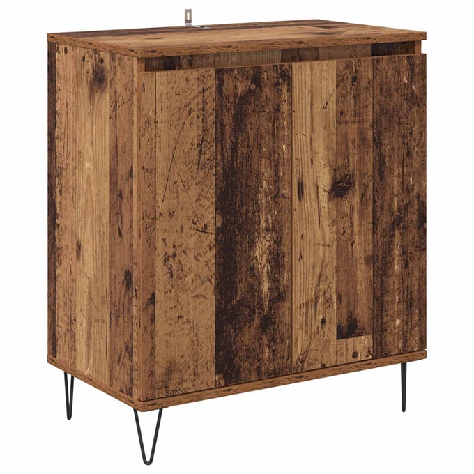 vidaXL - Dressoir - Oud - Hout - 60 - x - 35 - x - 70 - cm - Bewerkt - hout