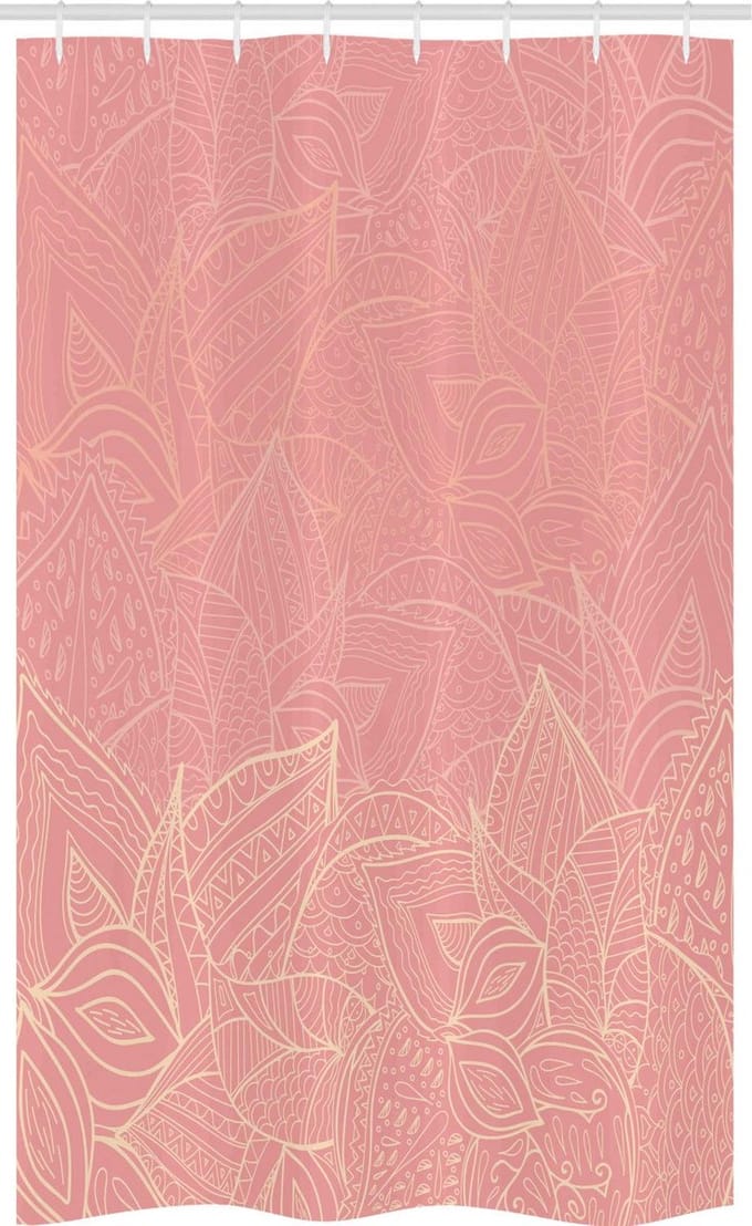 ABAKUHAUS Douchegordijn – 120×180 cm – Polyester – Pfirsich Korallenrot