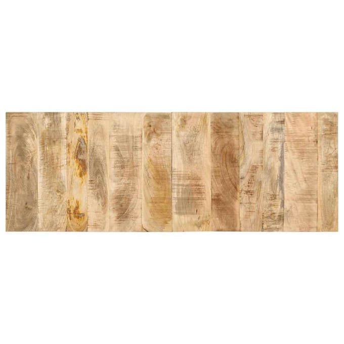 vidaXL - Hoofdbord - 140 - cm - massief - ruw - mangohout