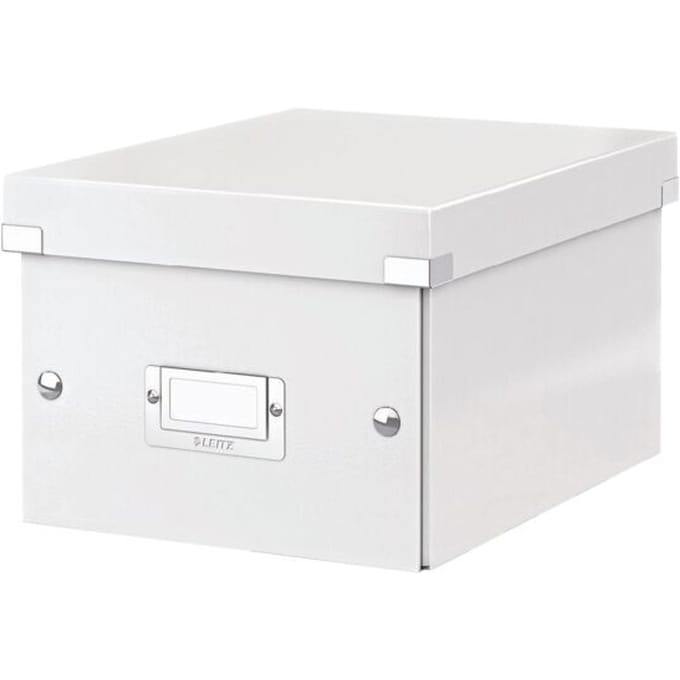 Leitz WOW Click & Store Kleine Opbergdoos - 84% Gerecycled Karton - 22 x 28.2 cm (BxHxD) - voor A5 Formaten - Wit