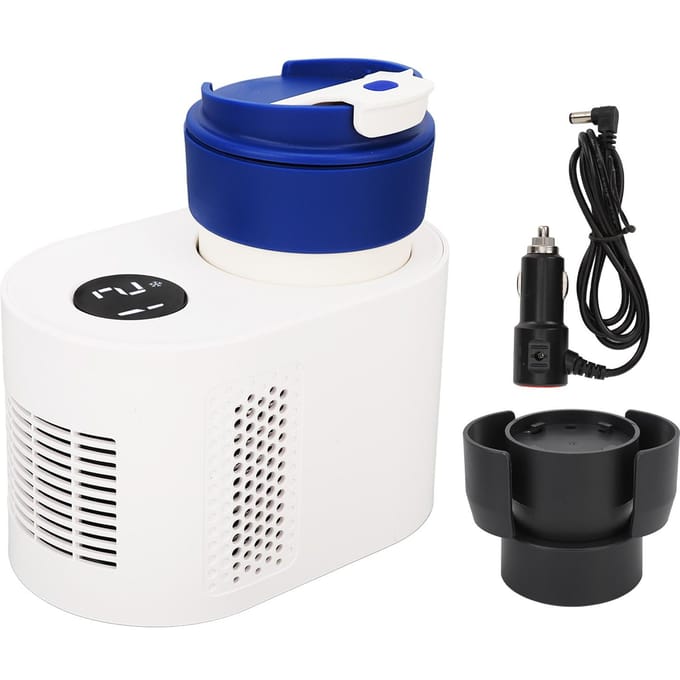 Auto Beker Koeler Verwarmer Multifunctioneel Warmte en Koude Isolatie 2 in 1 Slimme Elektrische Koelbeker Auto L wit