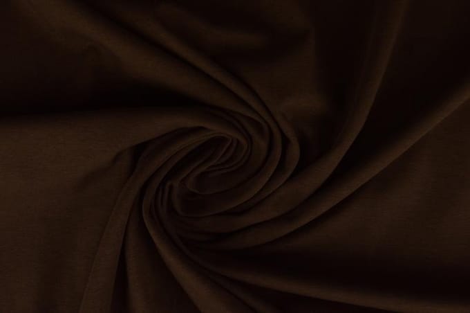 Katoen tricot stof - Bruin - 10 meter