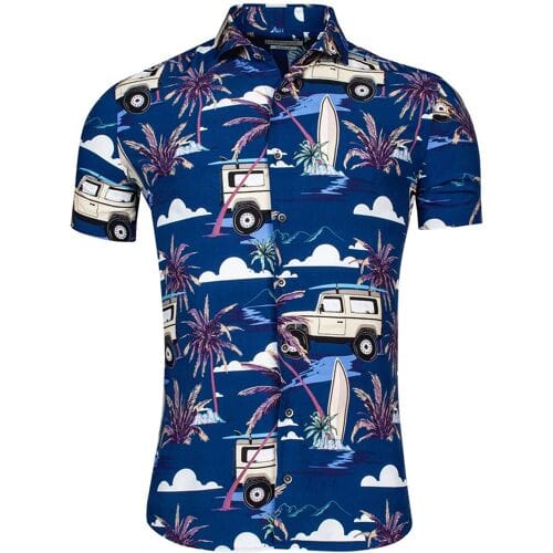 Giordano Overhemd Fantasy Safari Pattern Navy-Multi / male