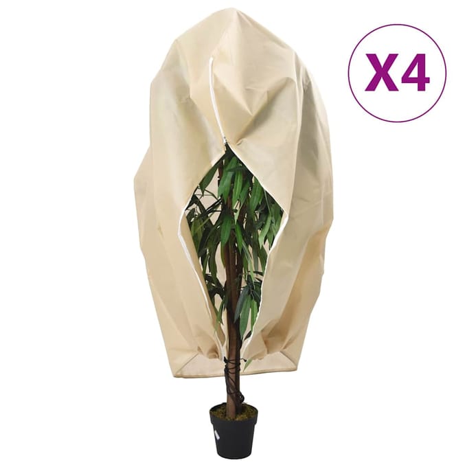 vidaXL - Plantenhoezen - met - ritssluiting - 4 - st - 70 - g/m² - 3,93x3 - m