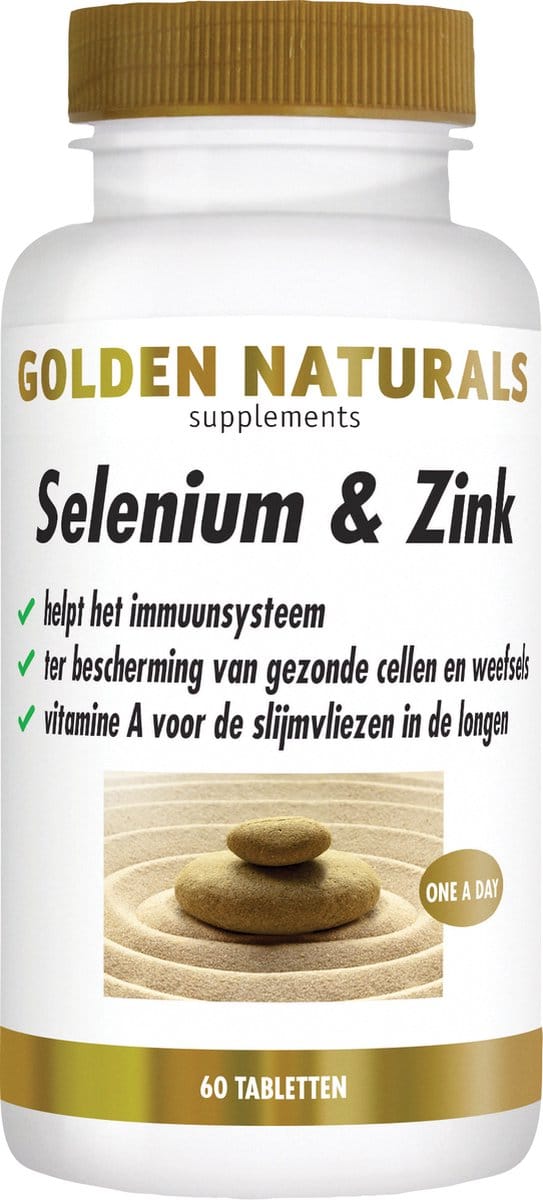 Golden Naturals Selenium & Zink (60 veganistische tabletten)