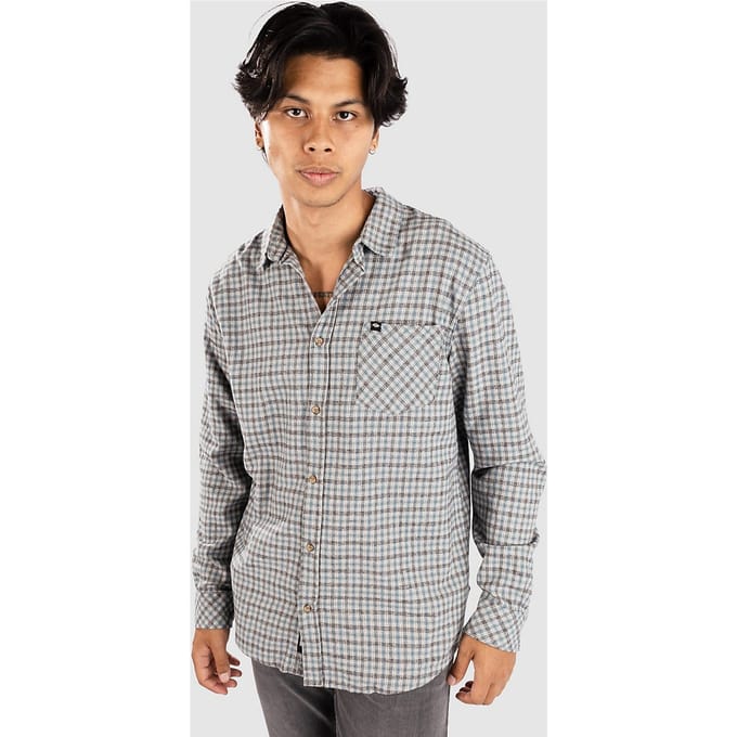 Rip Curl Classic Surf Checked Overhemd Met Lange Mouwen Grijs S Man