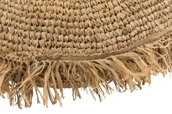 J-Line kussen Rond - jute - naturel