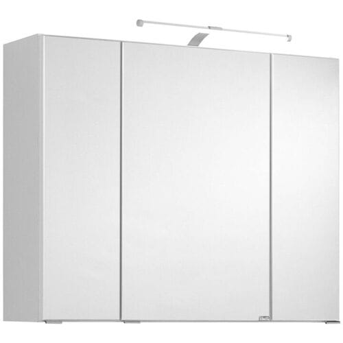 HELD Badkamer spiegelkast Bologna 3D (LED opbouwlamp, wit, 90 cm)
