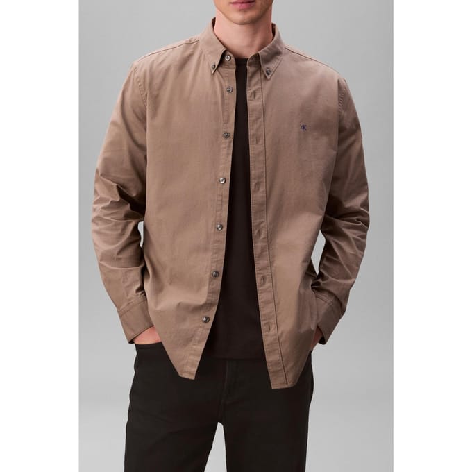 Calvin Klein Ls Solid Oxford Classic Shirt Seagrass Größe: S | Casual hemden Outlet | Herren