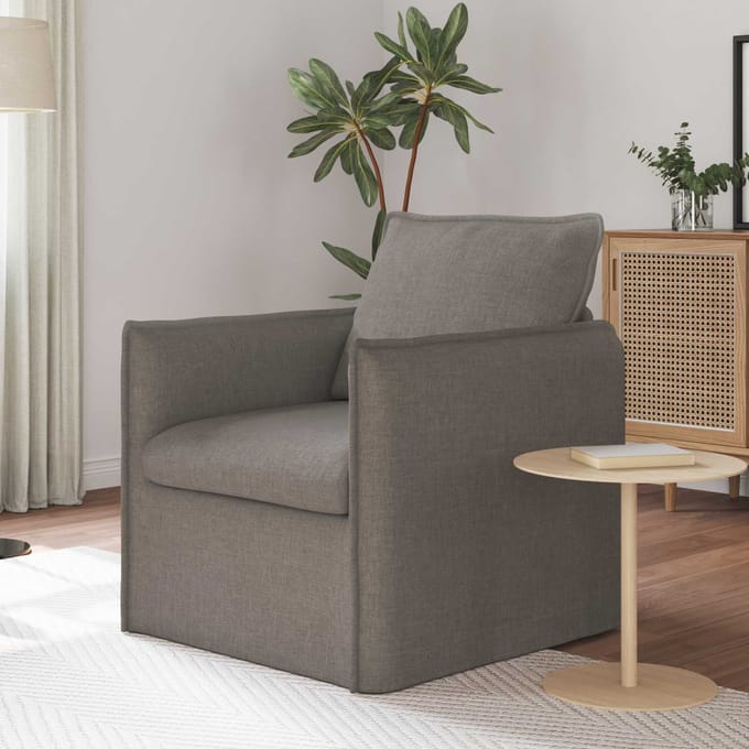 vidaXL - Bank - Taupe - 75 - x - 82 - x - 85 - cm - Stof