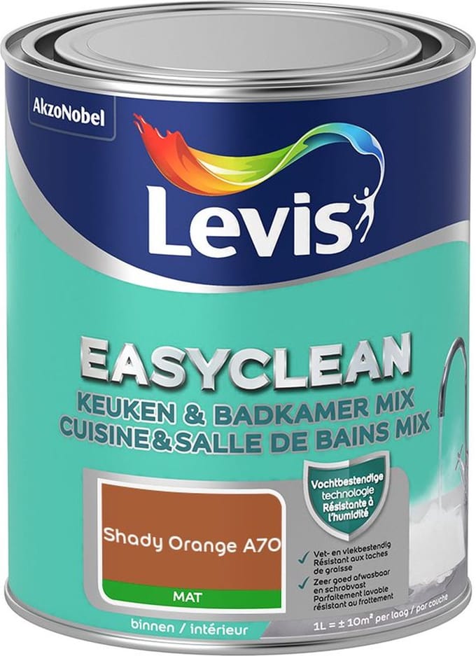 Levis - Easyclean Keuken & Badkamer Mix - Shady Orange A70 - Mengverf - 1 L