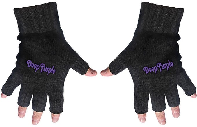 Deep Purple - Logo Vingerloze handschoenen - Zwart