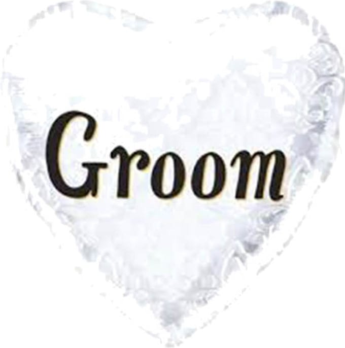Folieballon Hart Groom 45 cm
