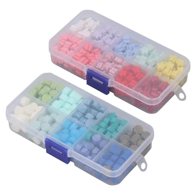 400 Pièces Perles de Cire à Cacheter 20 Couleurs Perle de Cire pour Tampon à Cacheter avec Boîte de Rangement pour Invitations pink