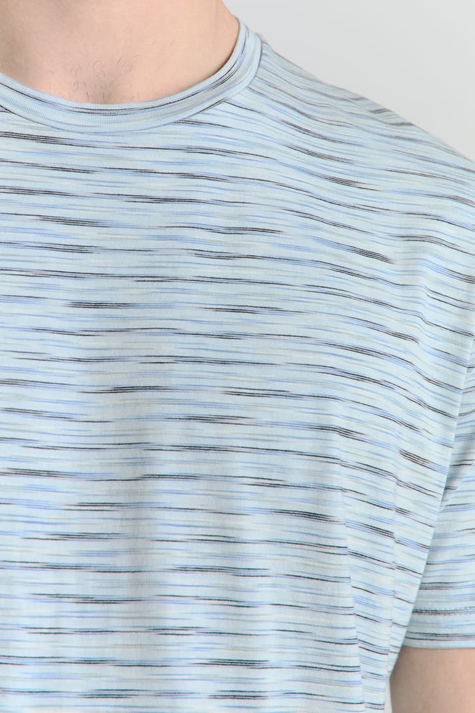 No Excess T-shirt Crewneck Multi Coloured Melange Cloud Größe: L | Basic T-Shirts Outlet | Herren