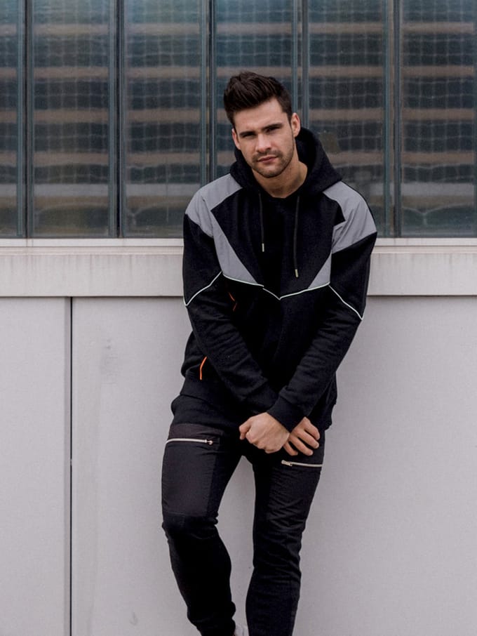 Les Hommes blouse Oversize Mannen zwart