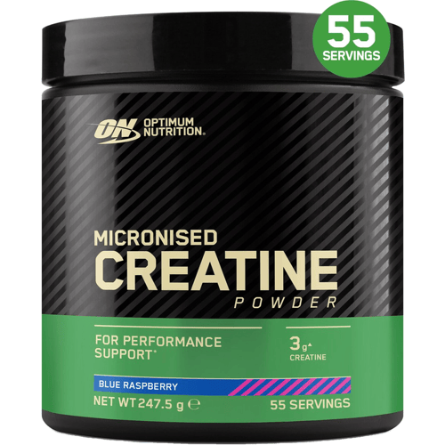 Optimum Nutrition Micronized Creatine Powder - Blue Raspberry Creatine Poeder - Creatine Monohydraat - 247 gram (55 doseringen)