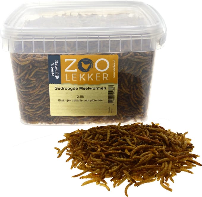 Zoolekker Gedroogde Meelwormen 2,5lt